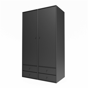Montana Selection Attire IIII Wardrobe With Open Door 04-Anthracite