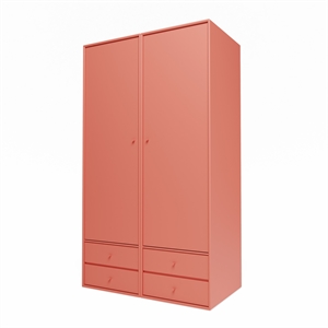 Montana Selection Attire IIII Wardrobe With Hanging Rail 151-Rhubarb