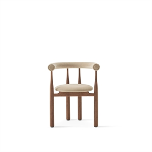 New Works Bukowski Dining Chair Walnut/ Megan 26 Beige