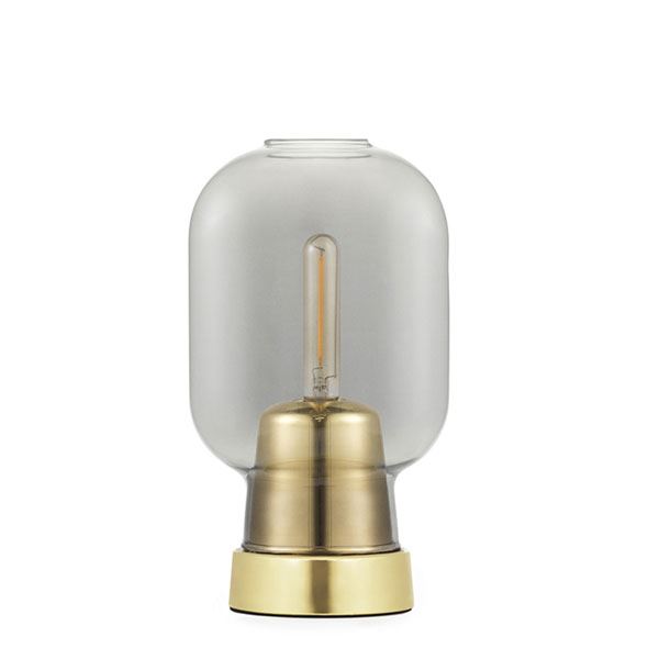 Normann Copenhagen Amp Table Lamp Smoke-coloured/Brass