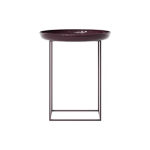 NORR11 Duke Coffee Table Small Iron/Lacquered Maroon