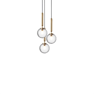 Nuura Miira 3 Pendant Brass & Clear Optic