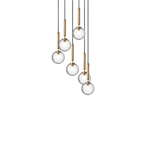 Nuura Miira 6 Pendant Brushed Brass/ Optic Gold