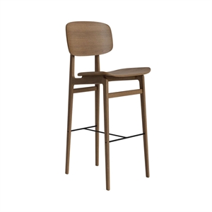 NORR11 NY11 Bar Stool With Backrest H75 Light Smoked Oak