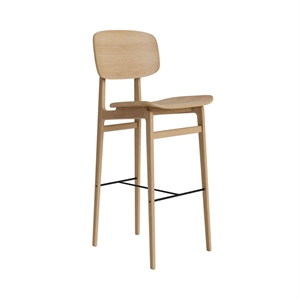 NORR11 NY11 Bar Stool With Backrest H75 Natural Oak