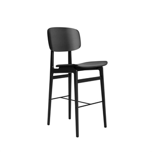 NORR11 NY11 Bar Stool With Backrest H65 Black Black