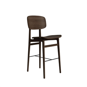 NORR11 NY11 Bar Stool With Backrest H65 Dark Smoked Oak