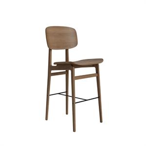 NORR11 NY11 Bar Stool With Backrest H65 Light Smoked Oak