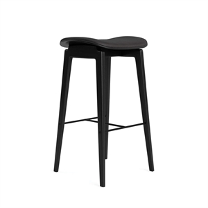 NORR11 NY11 Bar Stool With Upholstered Seat H65 Black Oak/Anthracite 21003
