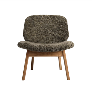 Ro Collection Pandora Armchair Upholstered Oiled Oak/Sheepskin Sahara