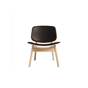 Ro Collection Pandora Armchair Upholstered Soap Treated Oak/Dark Brown Leather