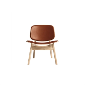 Ro Collection Pandora Armchair Upholstered Soap Treated Oak/Calvados Leather