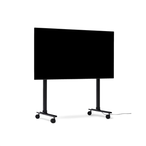 Pedestal Straight Rollin' TV Stand Charcoal