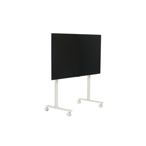 Pedestal Straight Rollin' TV Stand Pearl