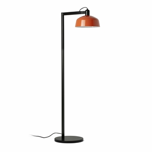 Faro TATAWIN Floor Lamp Satin Black/ Reddish Orange
