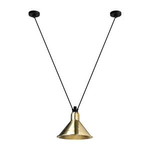 Lampe Gras N323 L Conic Pendant Black/ Brass