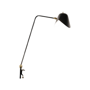 Serge Mouille Two Rotulas Agrafée Desk Lamp Black