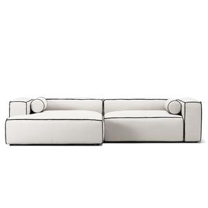 Decotique Grand Hue 3-Seater Sofa Chaise Longue Left Steam/ White/ Graphite Grey