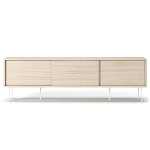 Decotique Vogue TV Bench With Legs 180 White Pigmented Oak/ White