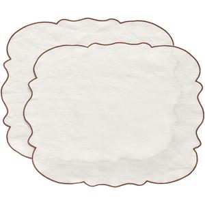 Decotique Gia Placemat 35x45 Set of 2 Brown/White