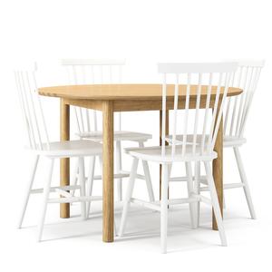 Department Wood Dining Table Set Oak/ White