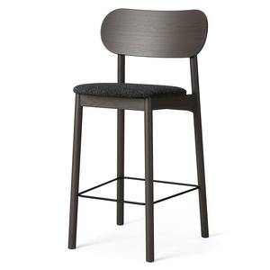 Decotique Elephant Bar Stool Dark Oak/Anthracite Grey Bouclé