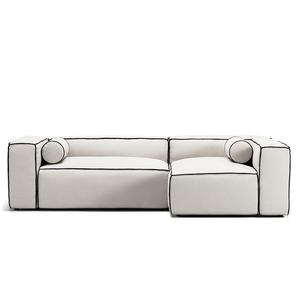 Decotique Grand Hue 3-Seater Sofa Divan Right Steam/ White/Graphite Grey