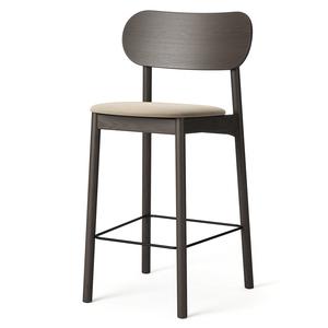 Decotique Elephant Bar Stool Dark Oak/ Beige Velvet