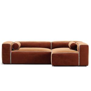 Decotique Grand Hue 3-Seater Sofa Divan Right Moonwhite/ Copper
