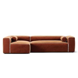 Decotique Grand Hue 4-Seater Sofa Divan Left Moonwhite/ Copper