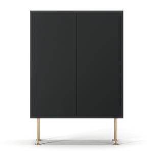 Decotique Vogue 64 Cabinet Anthracite Grey/Brass