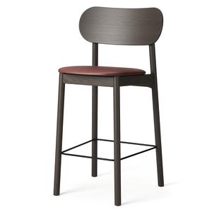 Decotique Elephant Bar Stool Dark Oak/Brown Leather