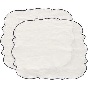 Decotique Gia Placemat 35x45 Set of 2 White/Blue