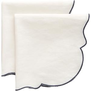 Decotique Gia Napkin 45x45 Set of 2 White/Blue