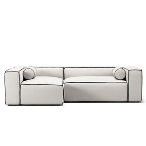 Decotique Grand Hue 3-Seater Sofa Divan Left Steam/ White/ Graphite Grey