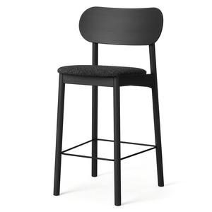 Decotique Elephant Barstool Black/ Anthracite Gray Bouclé