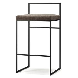 Department Bar Stool With Backrest 80 cm Black/Coastal Shale