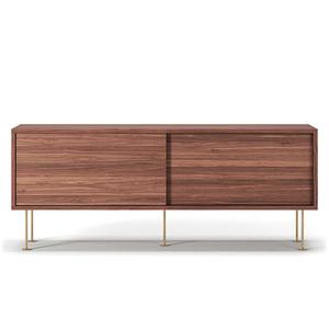 Decotique Vogue TV Bench With Legs 136 Walnut/ Brass