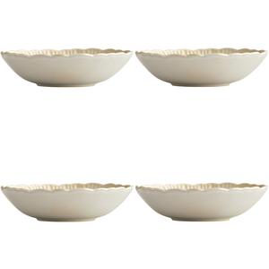 Decotique Daisy Deep Plate 22 Set of 4 Cream