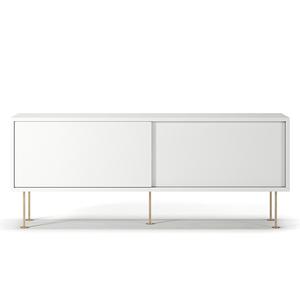 Decotique Vogue TV Bench With Legs 136 White/ Brass