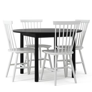 Department Wood Dining Table Black/ White