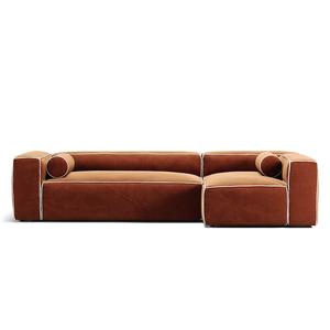 Decotique Grand Hue 4-Seater Sofa Divan Right Moonwhite/ Copper