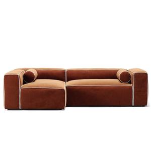 Decotique Grand Hue 3-Seater Sofa Divan Left Moonwhite/ Copper