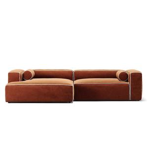 Decotique Grand Hue 3-Seater Sofa Chaise Longue Left Moonwhite/ Copper