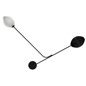 GUBI Satellite Wall Lamp Hardwired Black/ White