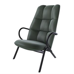TON Cissy Armchair High Black/Elmosoft 98047 Green
