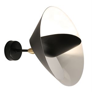 Serge Mouille Applique Saturne 1 Wall Lamp Black & Brass
