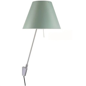 Luceplan Costanzina Wall Lamp Aluminum M. Green Shade
