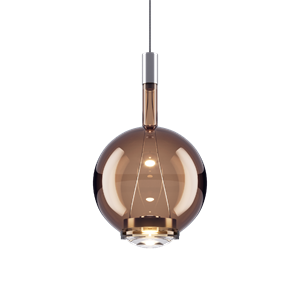 Lodes Sky-Fall Round Pendant Medium 3000K Glossy Bronze/ Glass