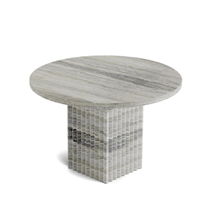 NORR11 Soho Coffee Table Silver Travertine